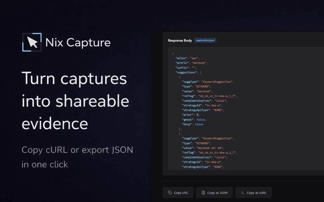 Nix Capture - Screenshot 2 showing product features and functionality