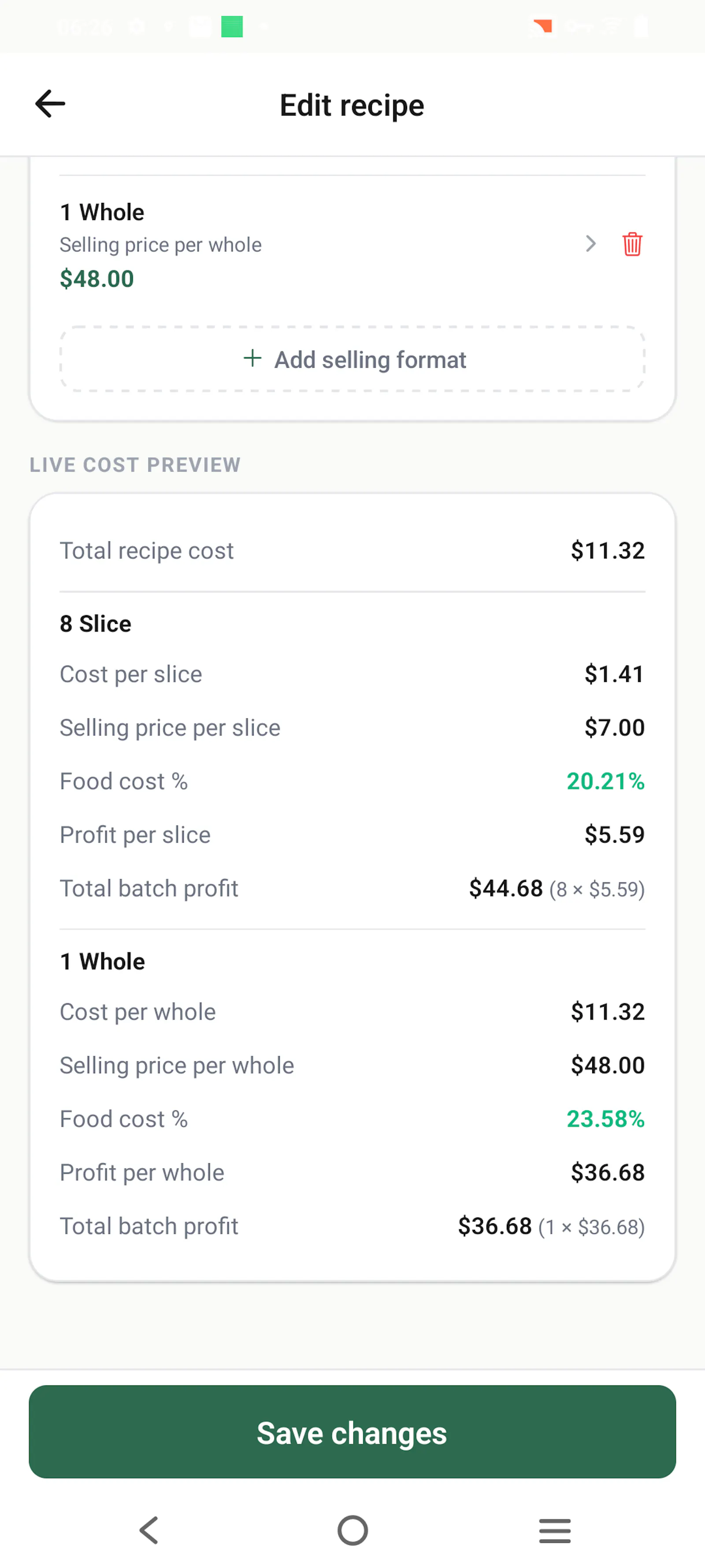 CostMyDish screenshot 3