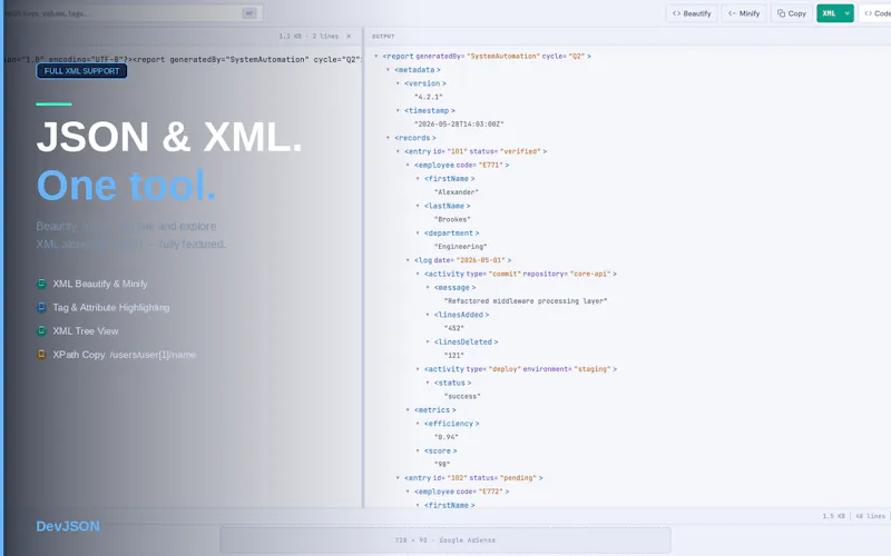 DevJSON screenshot 3