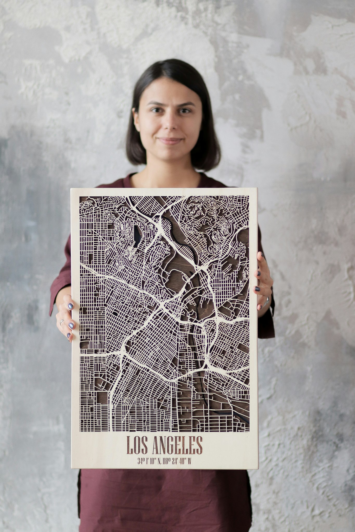 3D Wooden City Map to Create a Lasting Memory gallery image