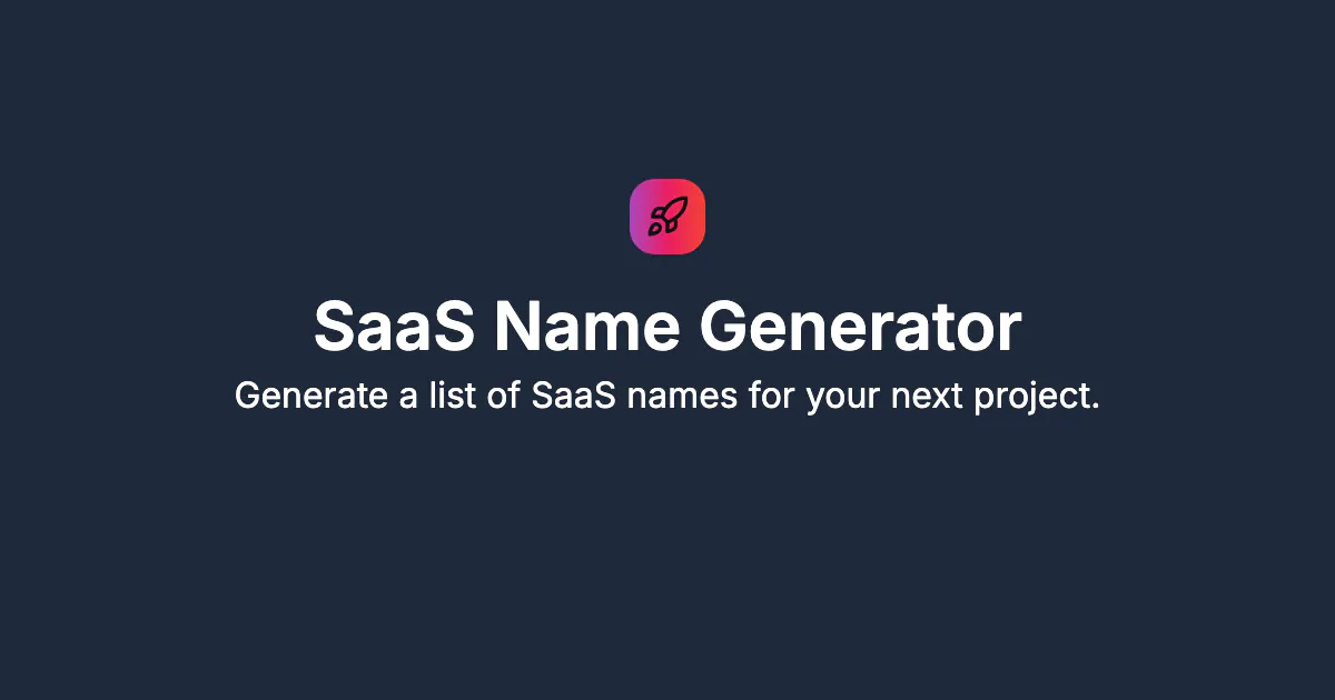 SaaS Name Generator