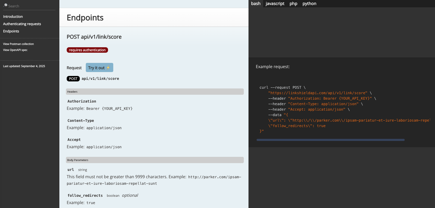 Linksschild - Kwaadaardige link AI -aangedreven URL -scanning API media 2