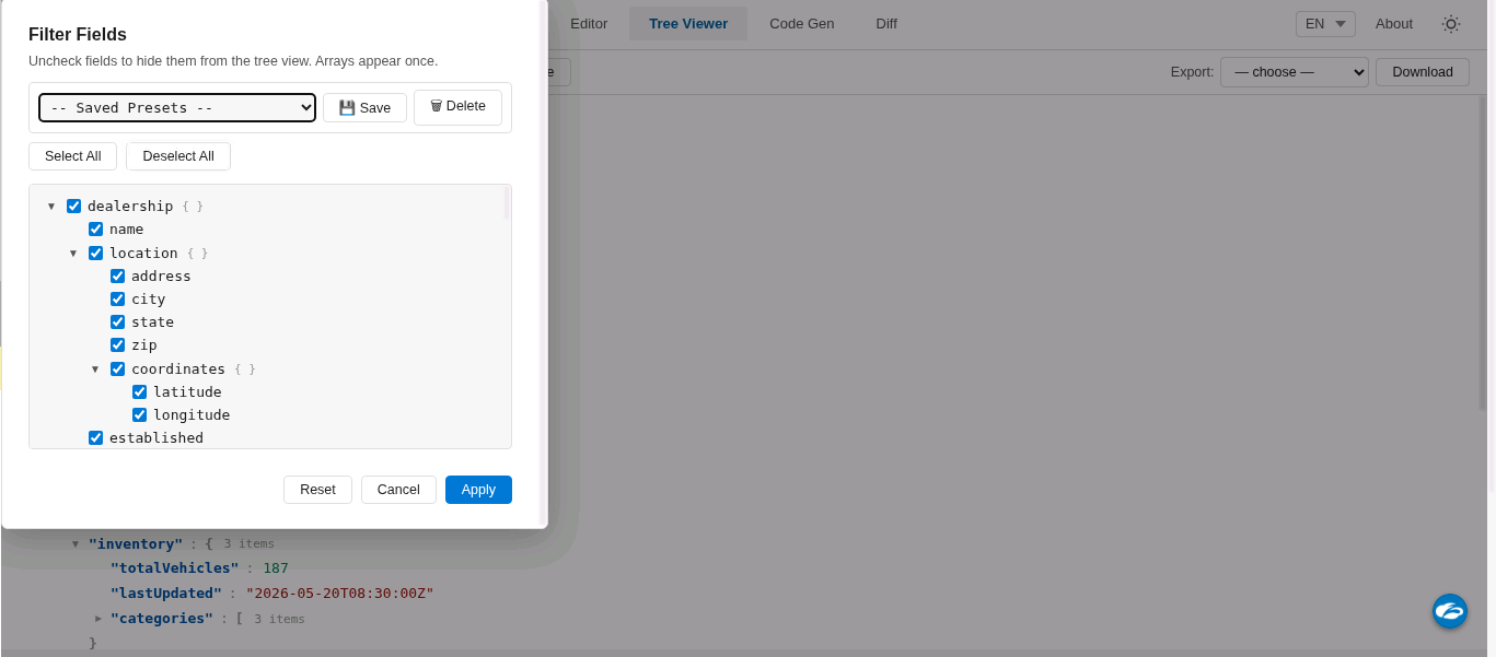 Format JSON gallery image