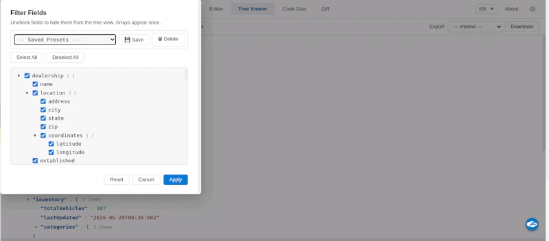 Format JSON screenshot 3