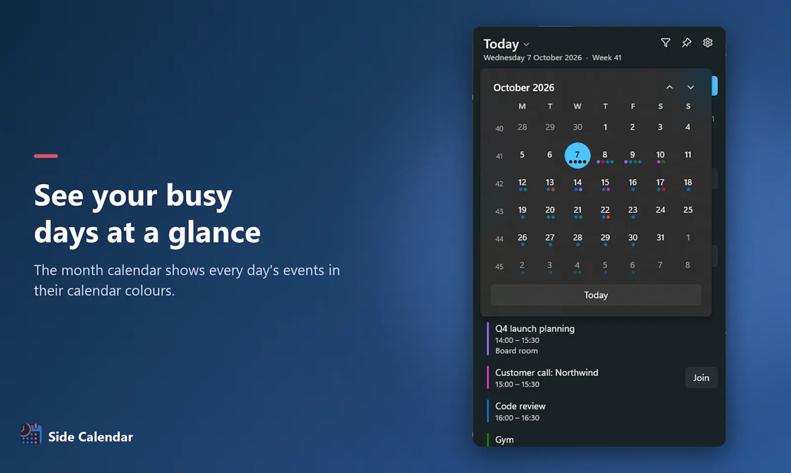 Side Calendar for Windows screenshot 7