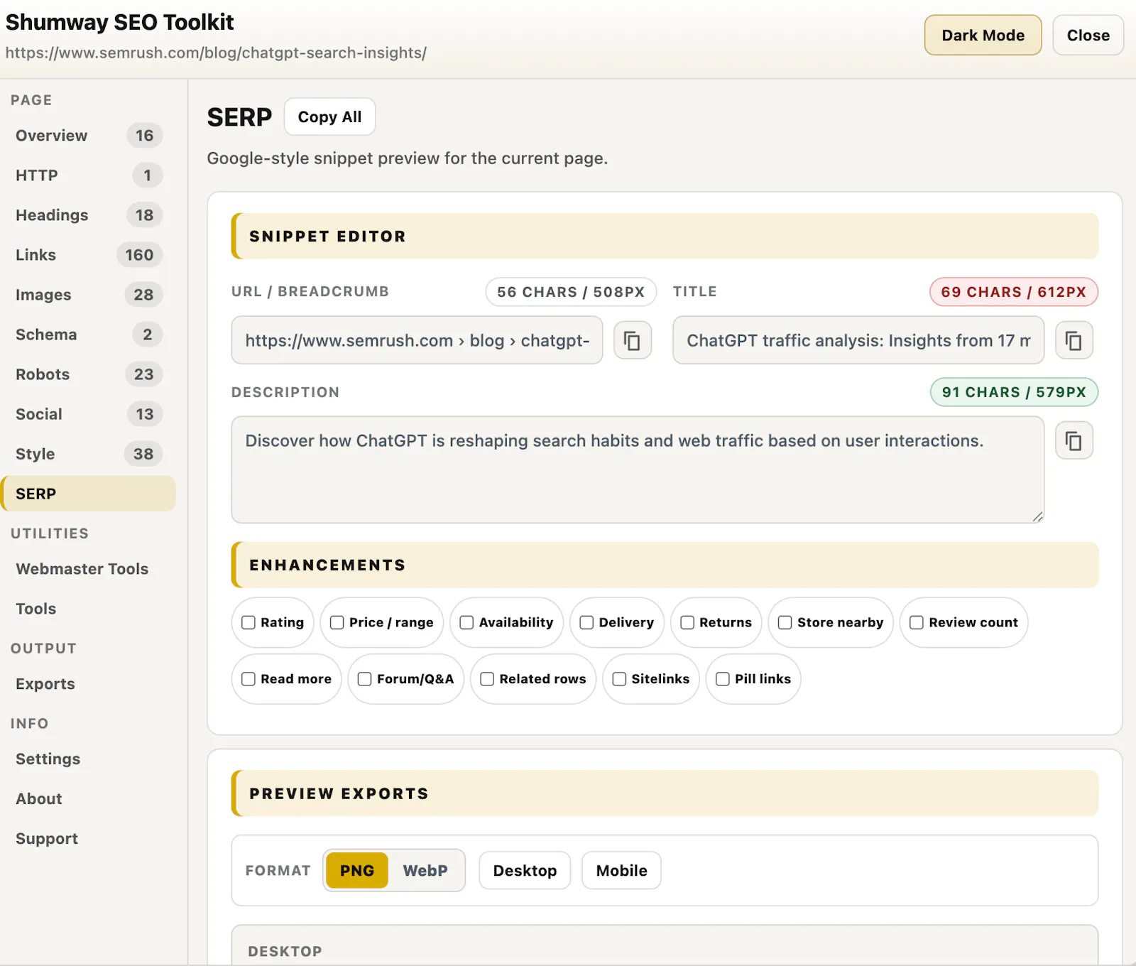 Shumway SEO Toolkit screenshot 11