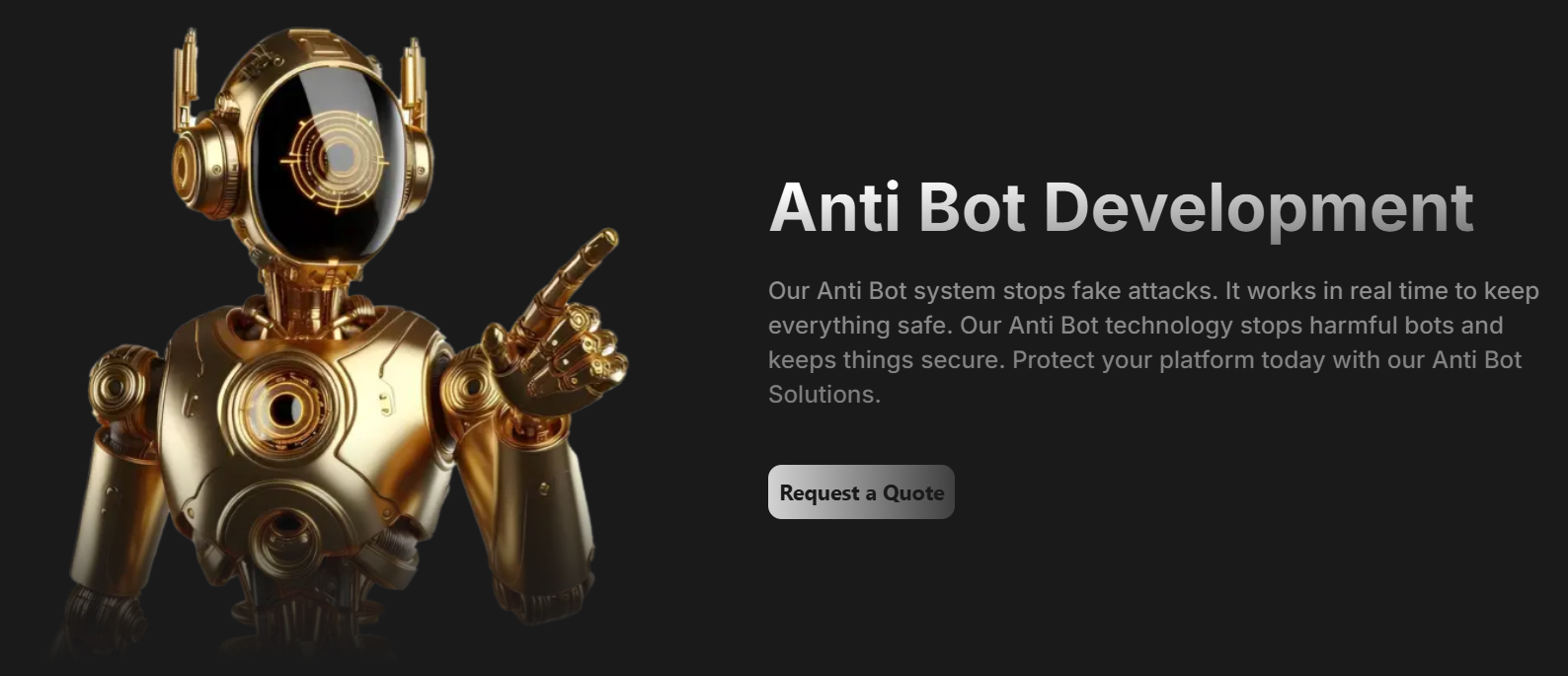 Anti Bot Development - Screenshot 2 showing product features and functionality
