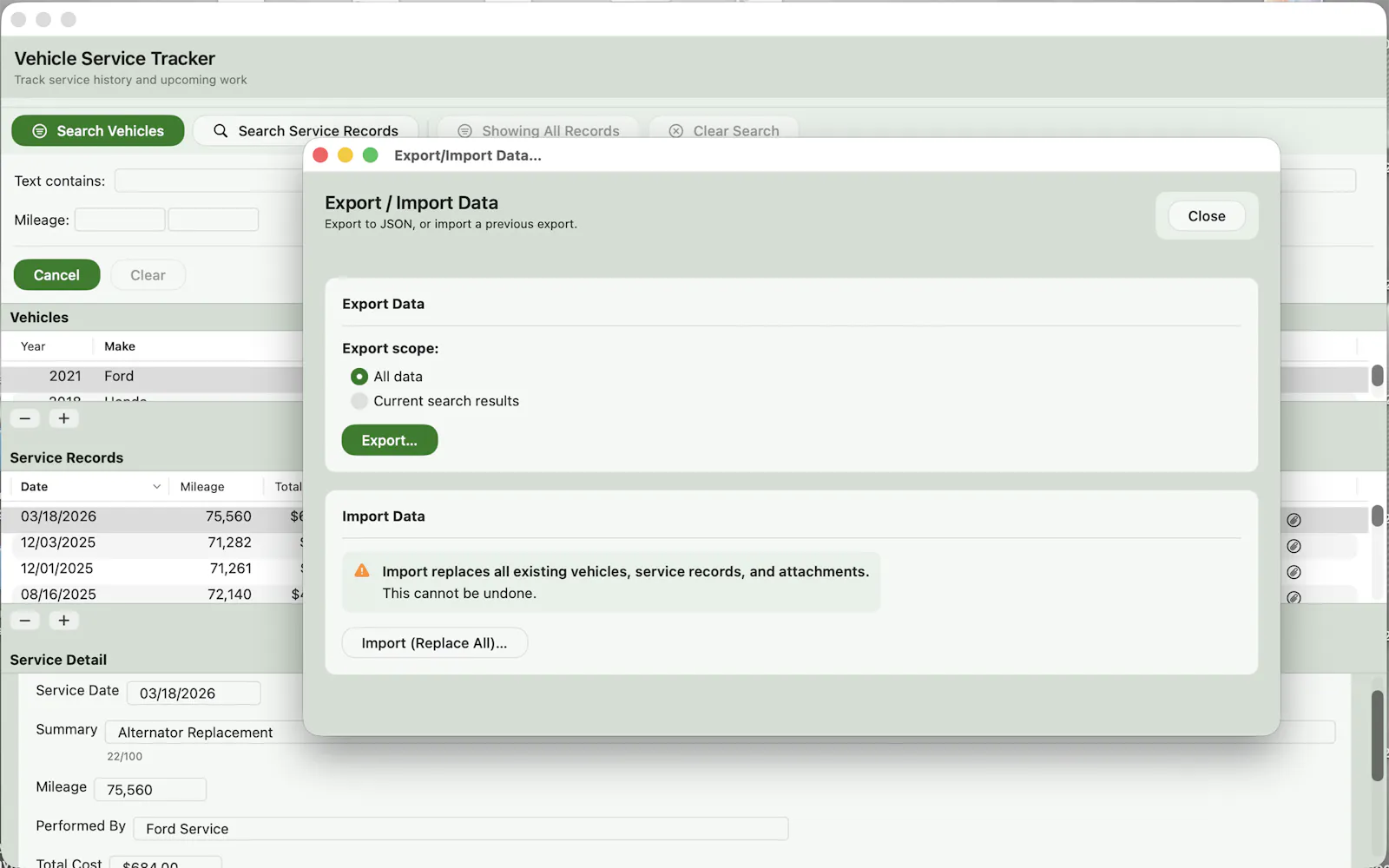 Vehicle Service Tracker screenshot 5