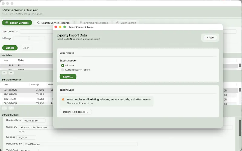 Vehicle Service Tracker screenshot 5