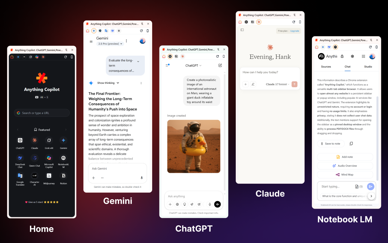Anything Copilot - Screenshot 2 showing product features and functionality