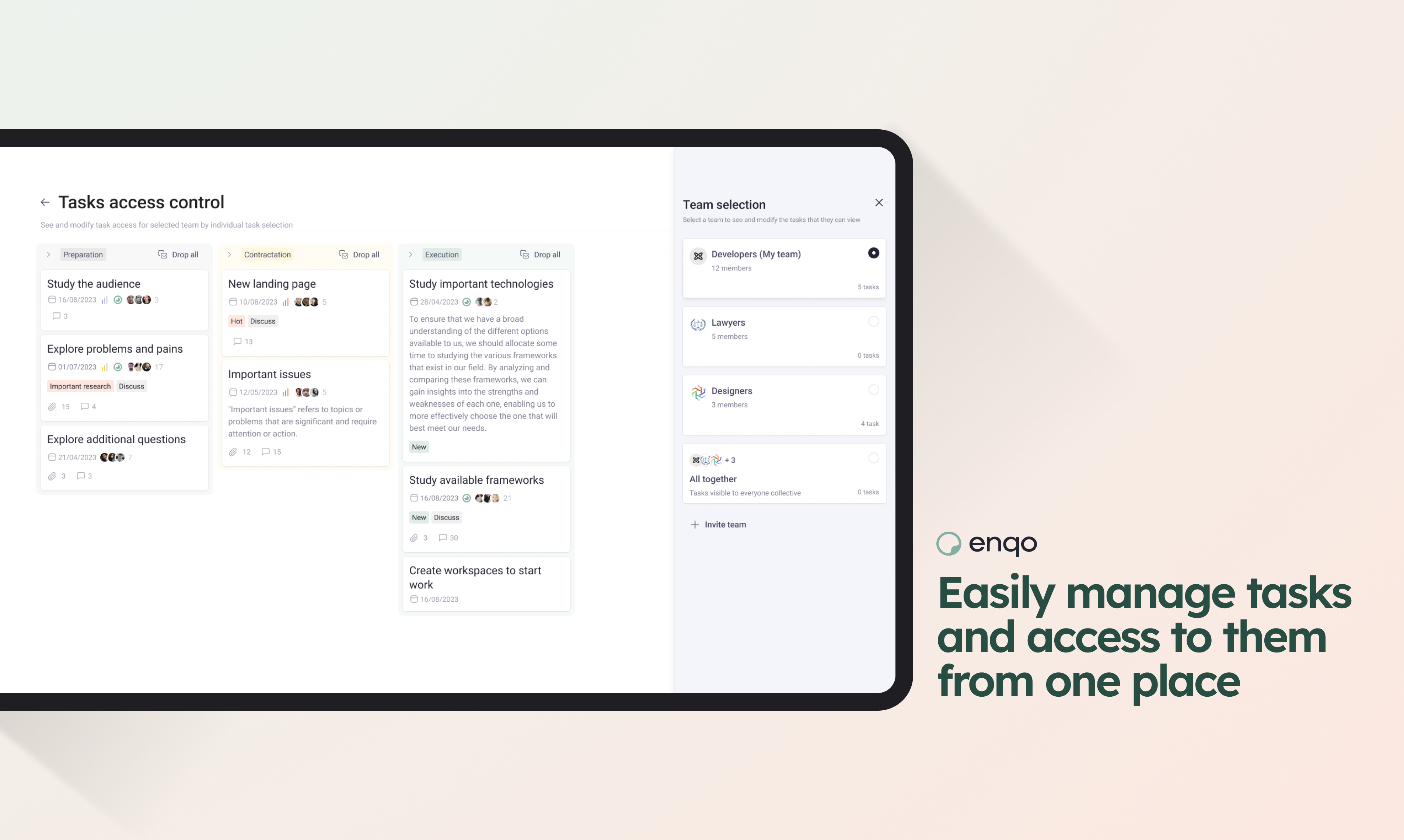 Enqo - Объедините простоту чата с организацией по отслеживанию задач медиа 4
