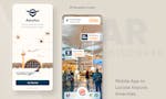AR Airport Navigation App UI design image