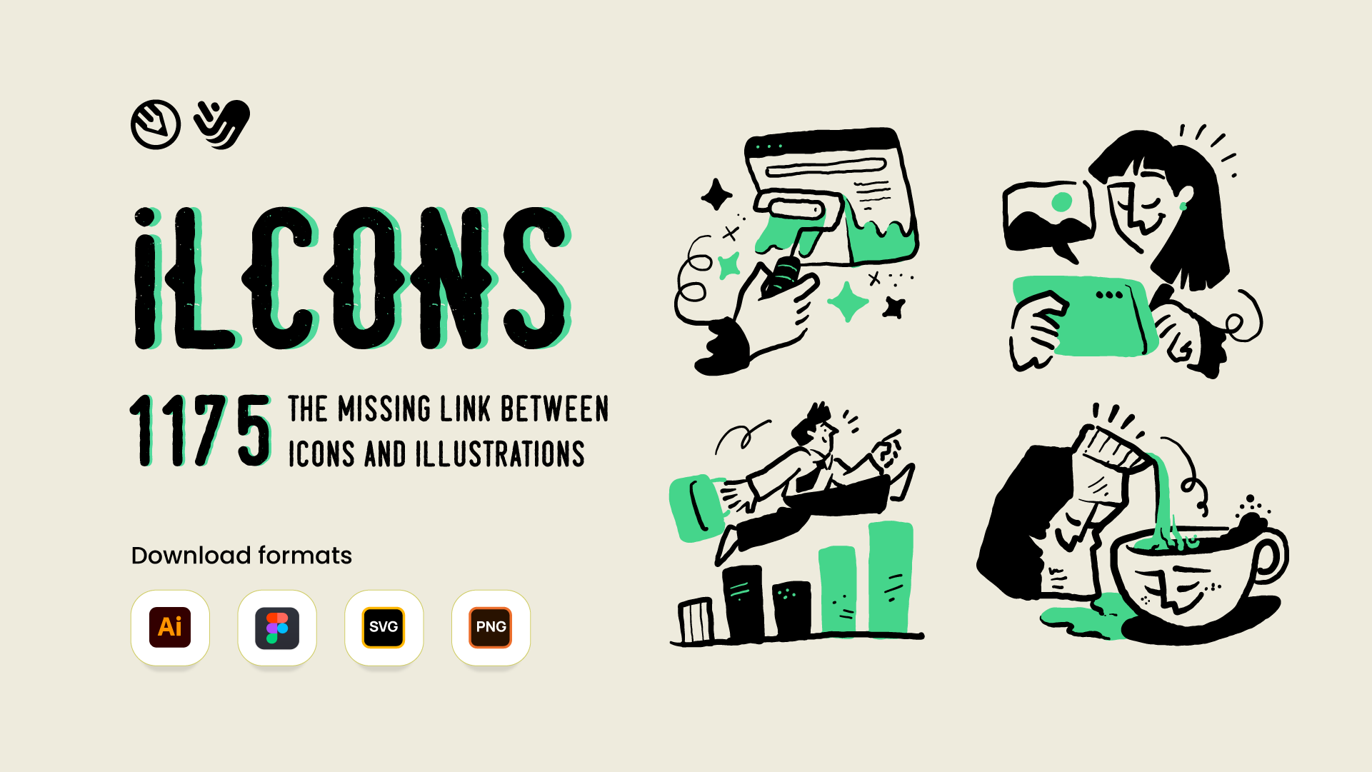 startuptile ilcons-The missing link between icons & illustrations