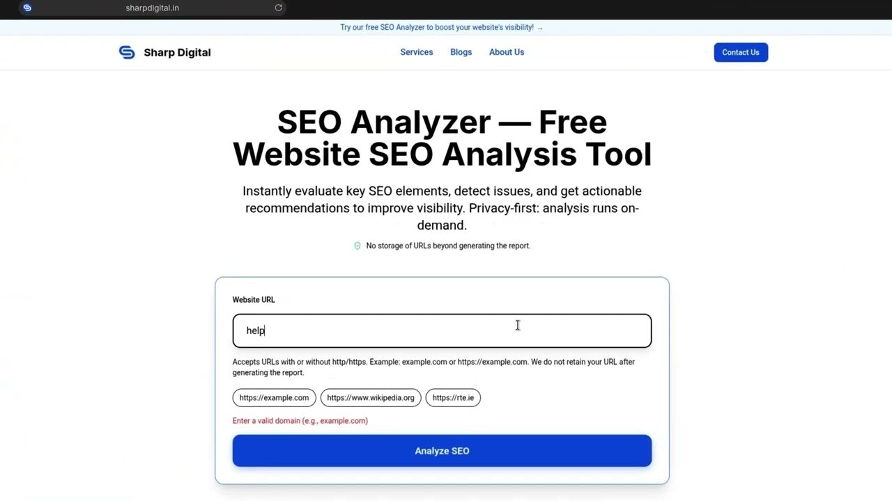 Sharp Digital - SEO Analyzer gallery image