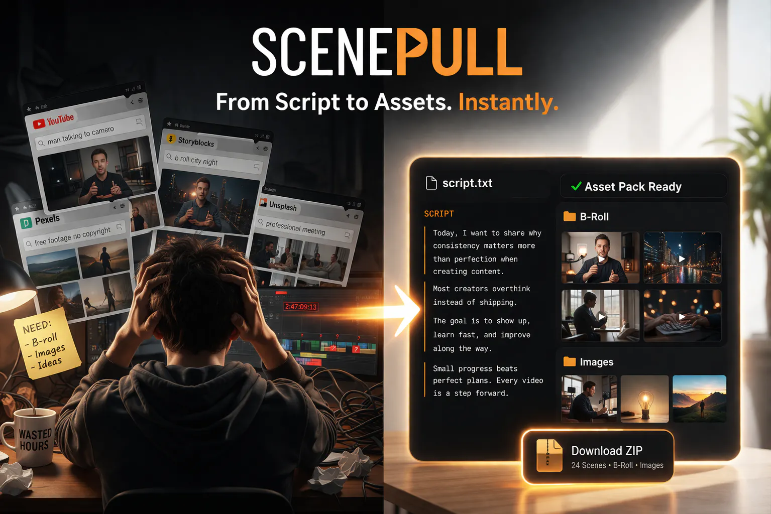 ScenePull 제품 배너