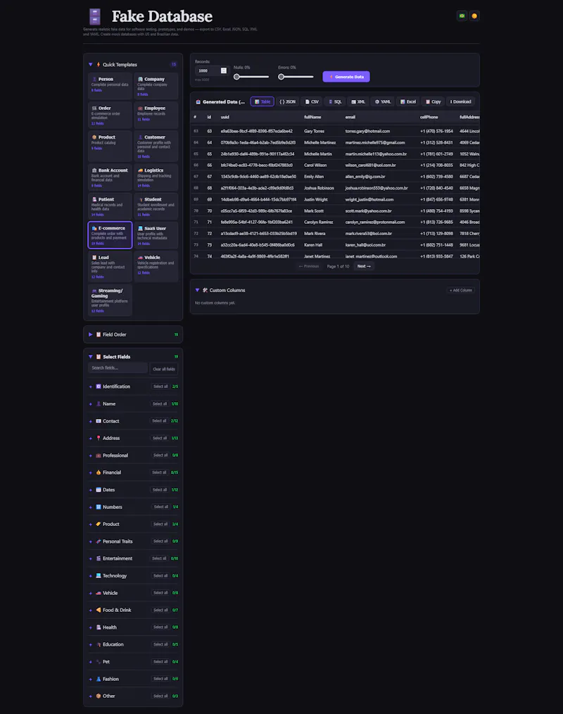 Fake Database screenshot 4