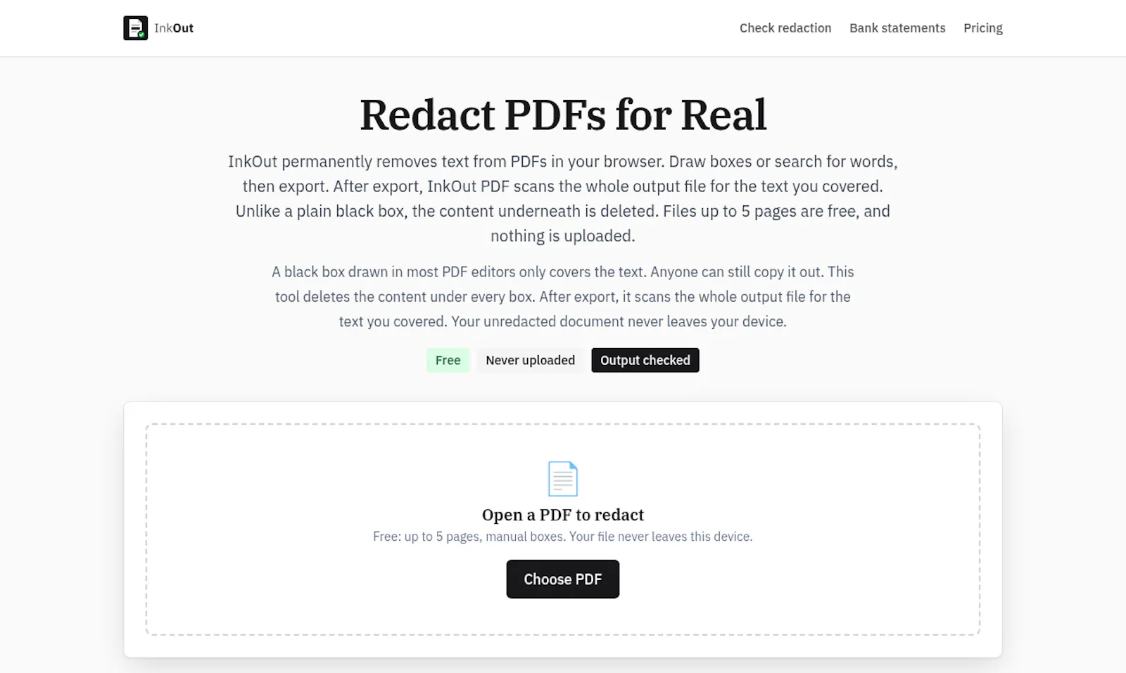InkOut PDF screenshot 1