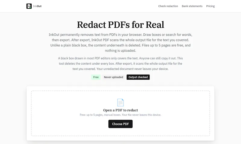 InkOut PDF screenshot 1