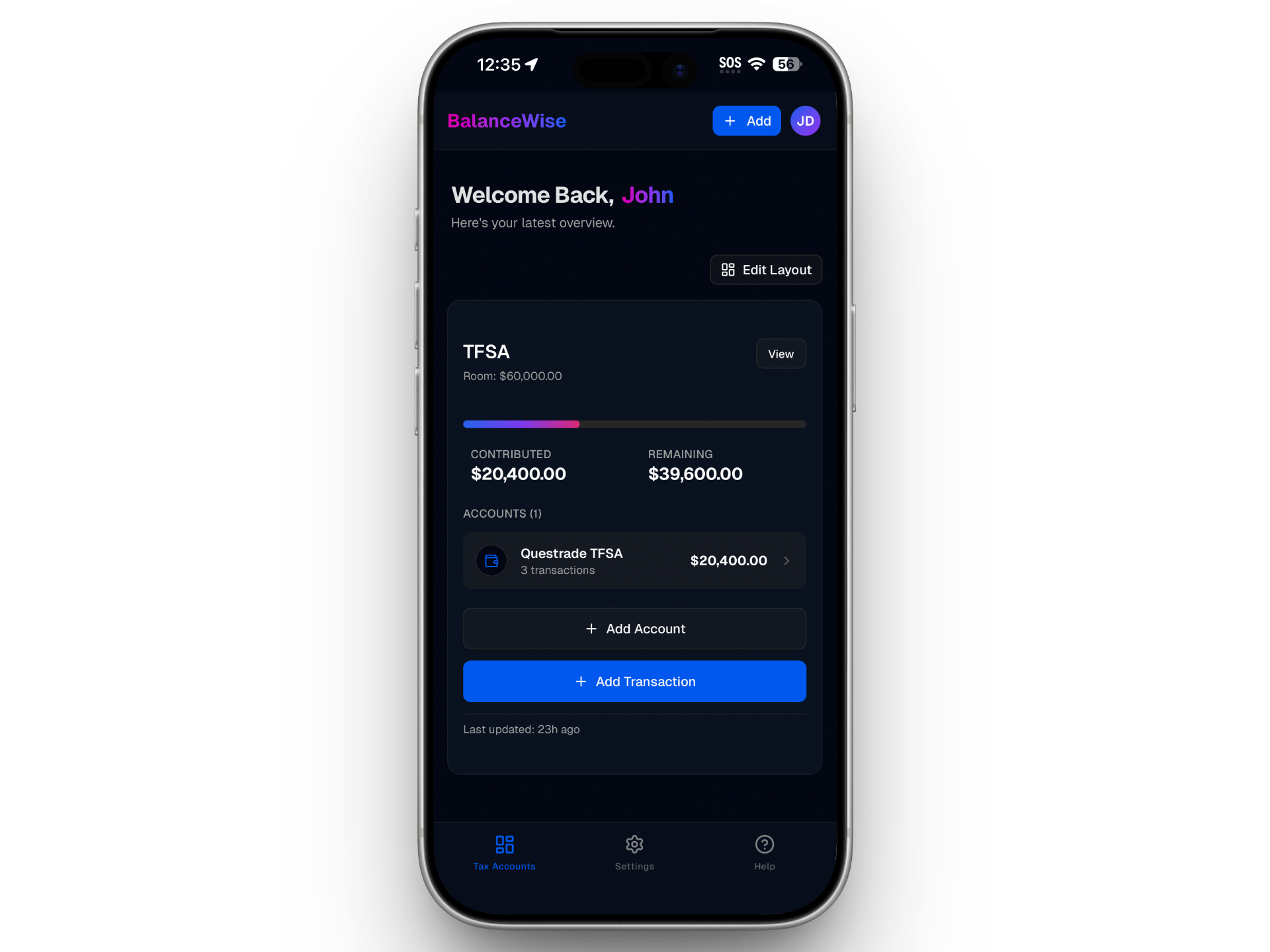 BalanceWise - Screenshot 3 showing product features and functionality