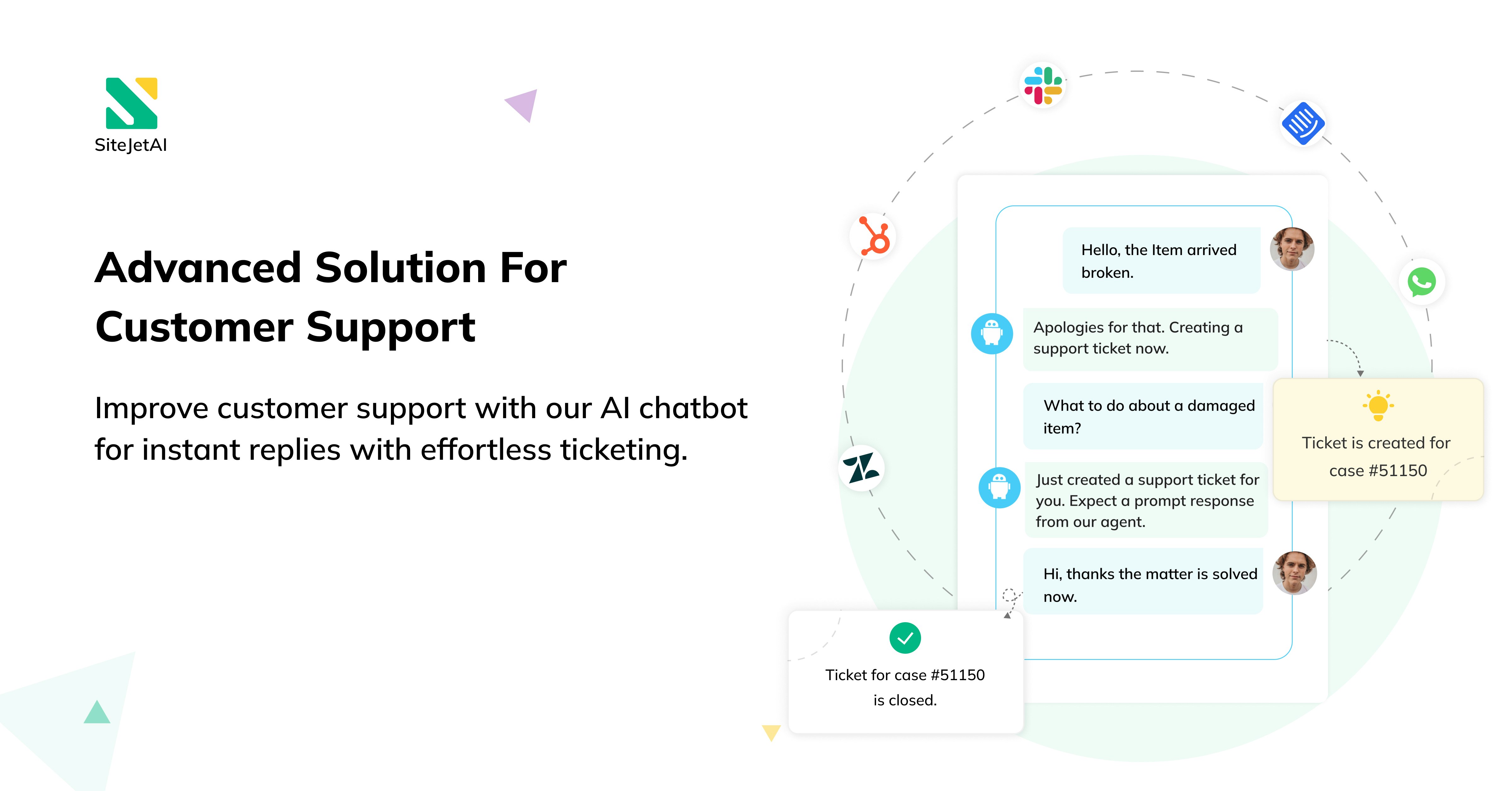 sitejetai - Top AI driven, tailor-made customer service chatbot
