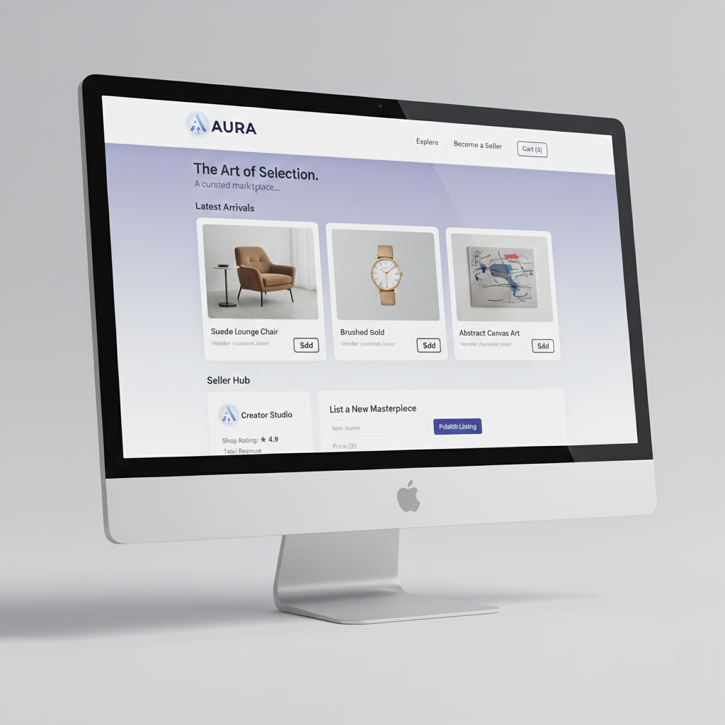 Marketplace website template  - Screenshot 2 showing product features and functionality