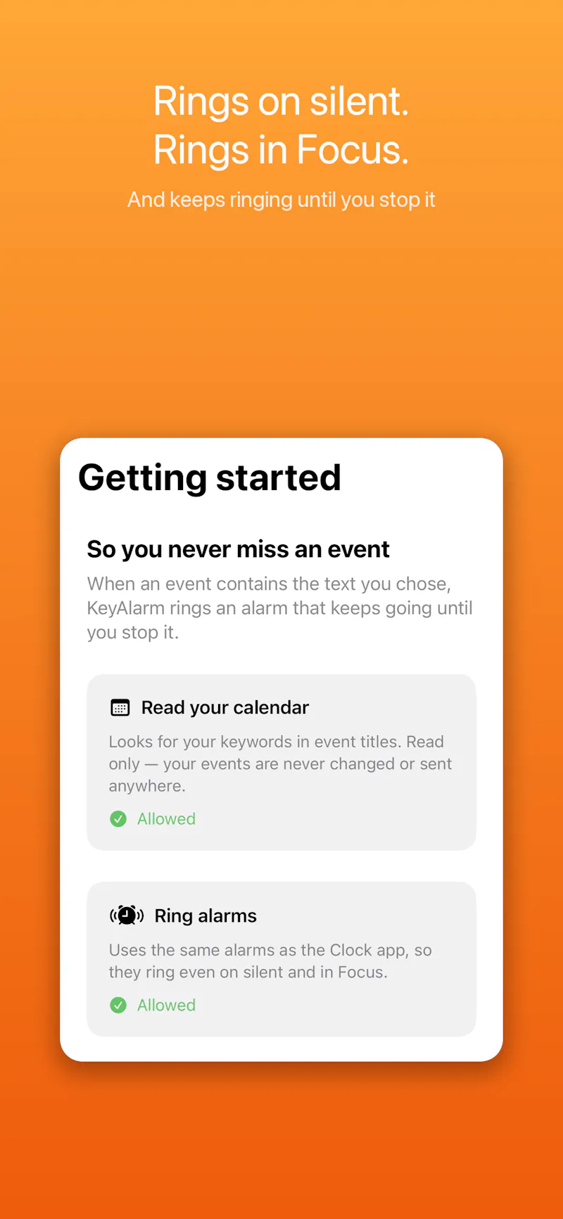 KeyAlarm screenshot 2