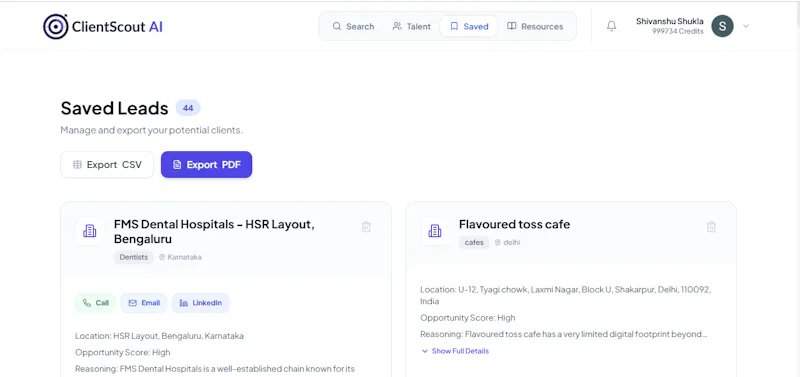 Clientscout screenshot 1