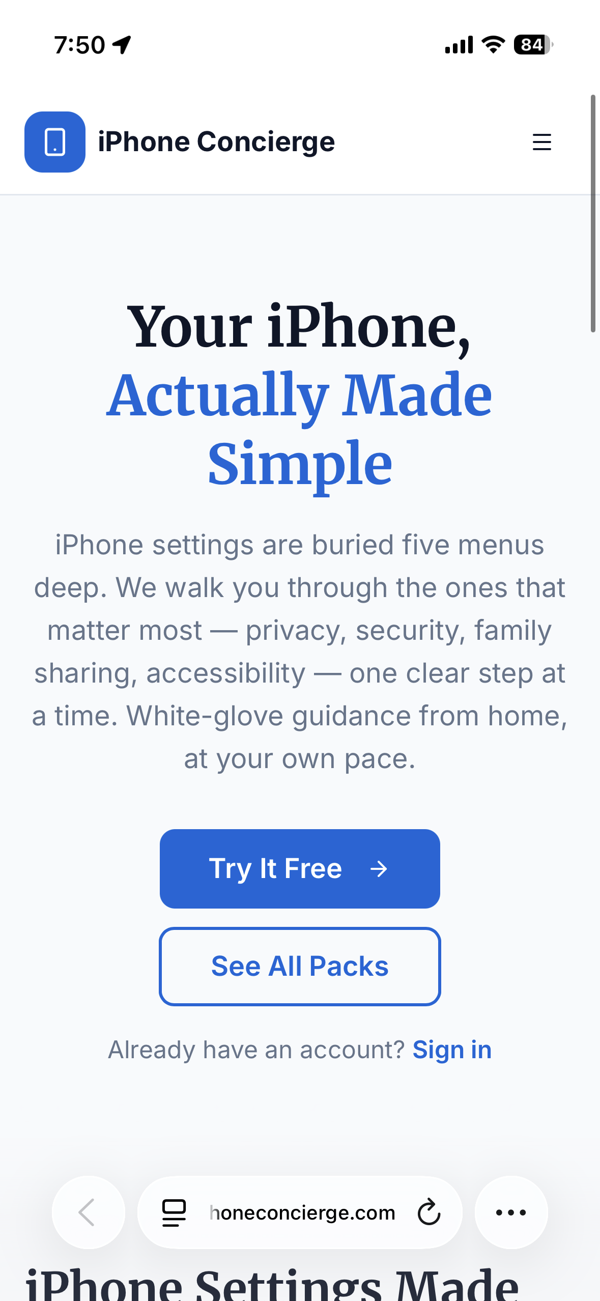 iPhone Concierge gallery image