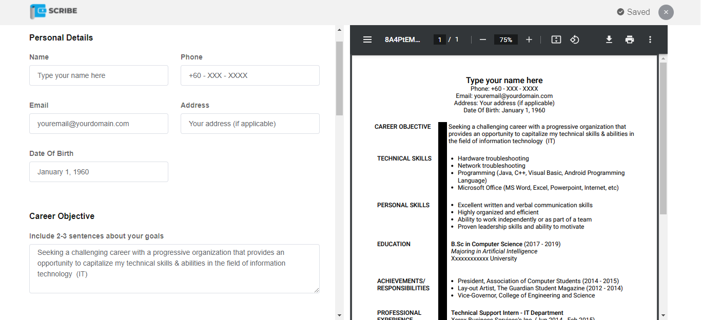 Scribe gallery image