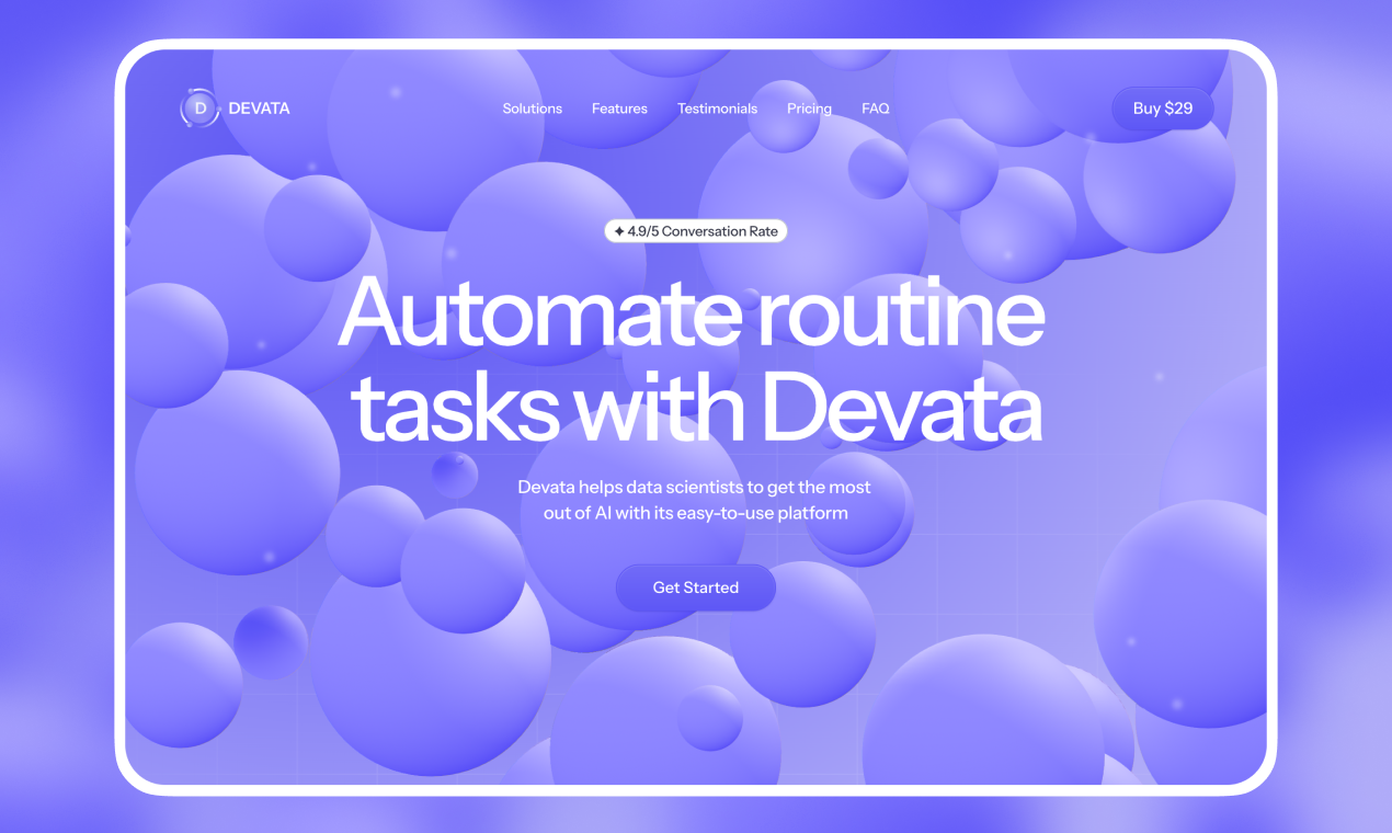 DEVATA Framer Saas Template gallery image