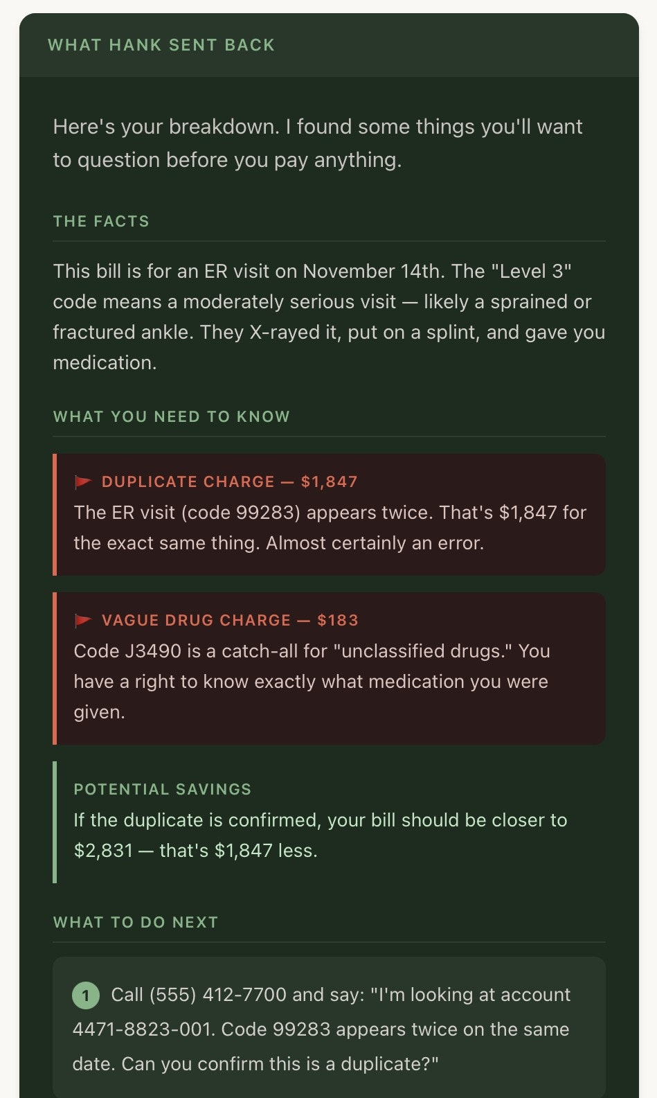 just ask Hank - Screenshot 5 showing product features and functionality