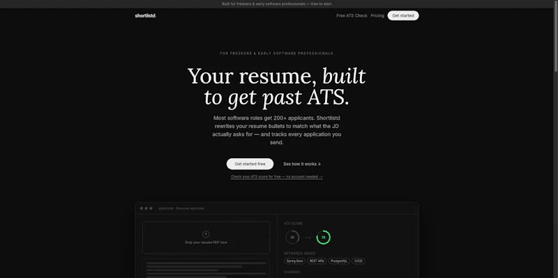 shortlistd screenshot 1