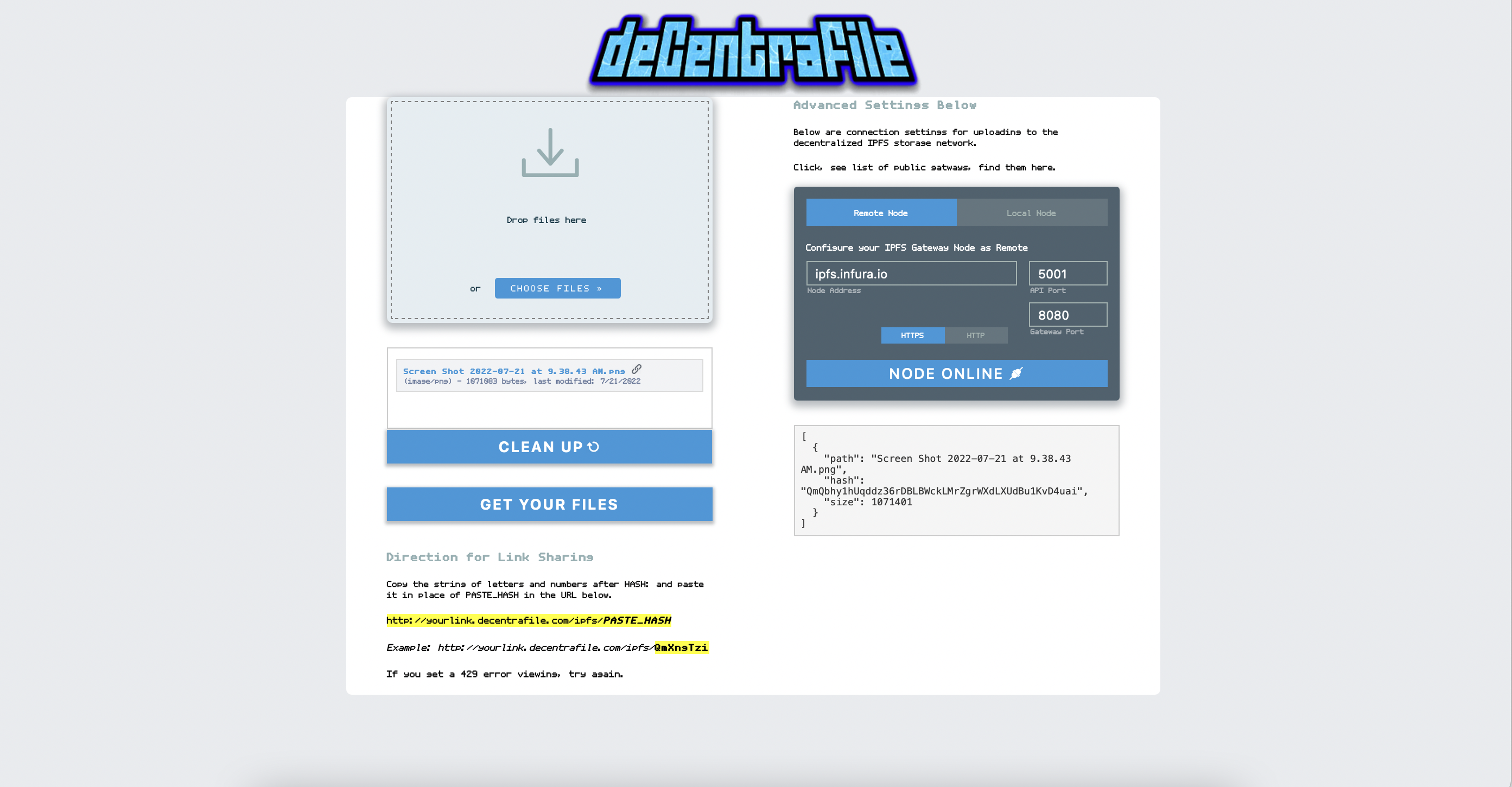 [FileCoin] IPFS File Upload Script gallery image