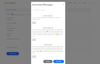 What Words Occasion message writer gallery image