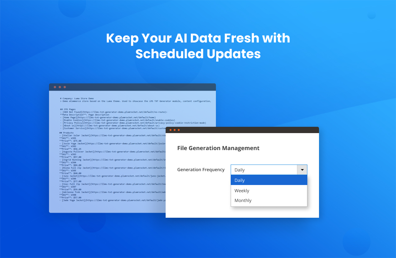 Magento 2 LLMs TXT Generator Extension gallery image