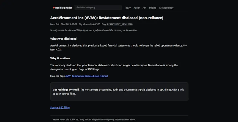 Red Flag Radar screenshot 3