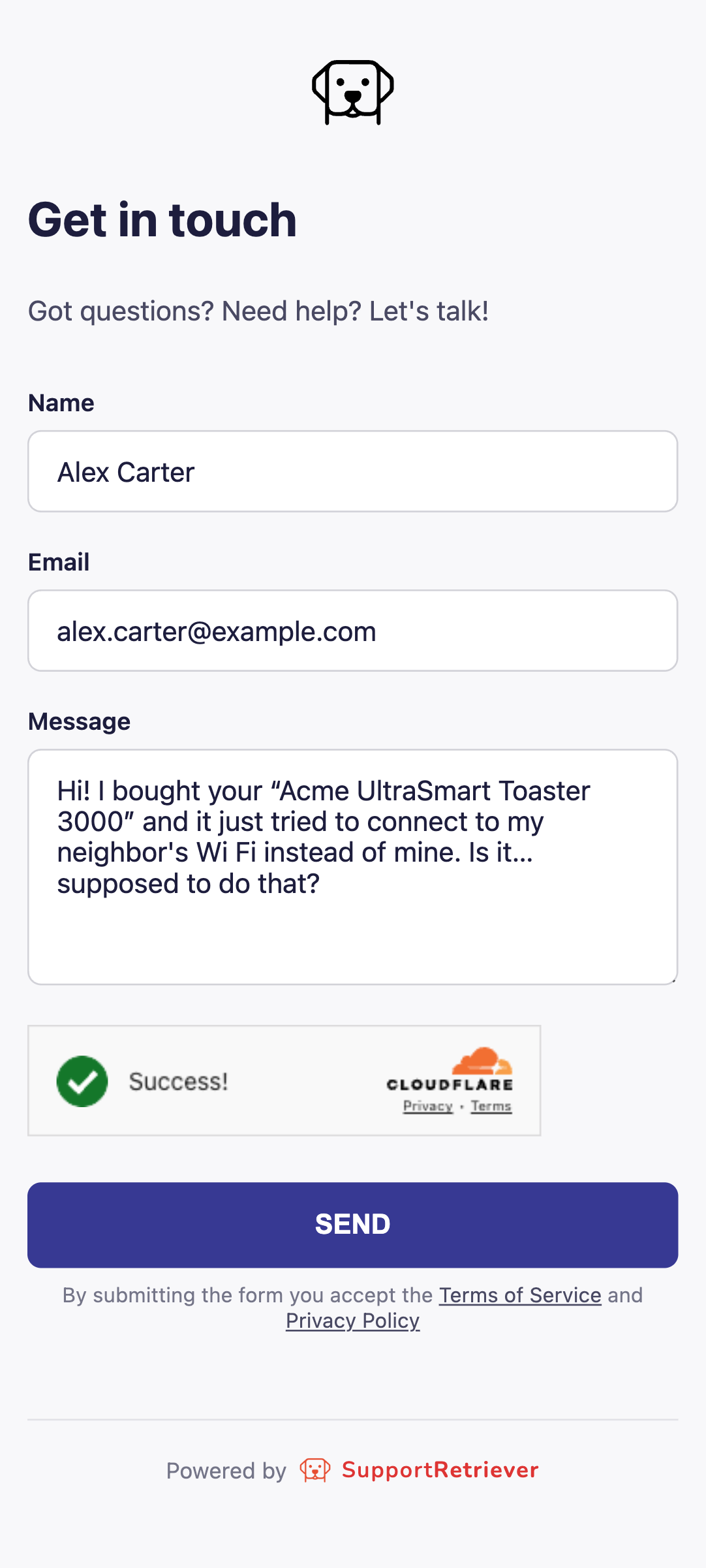SupportRetriever - Screenshot 3 showing product features and functionality
