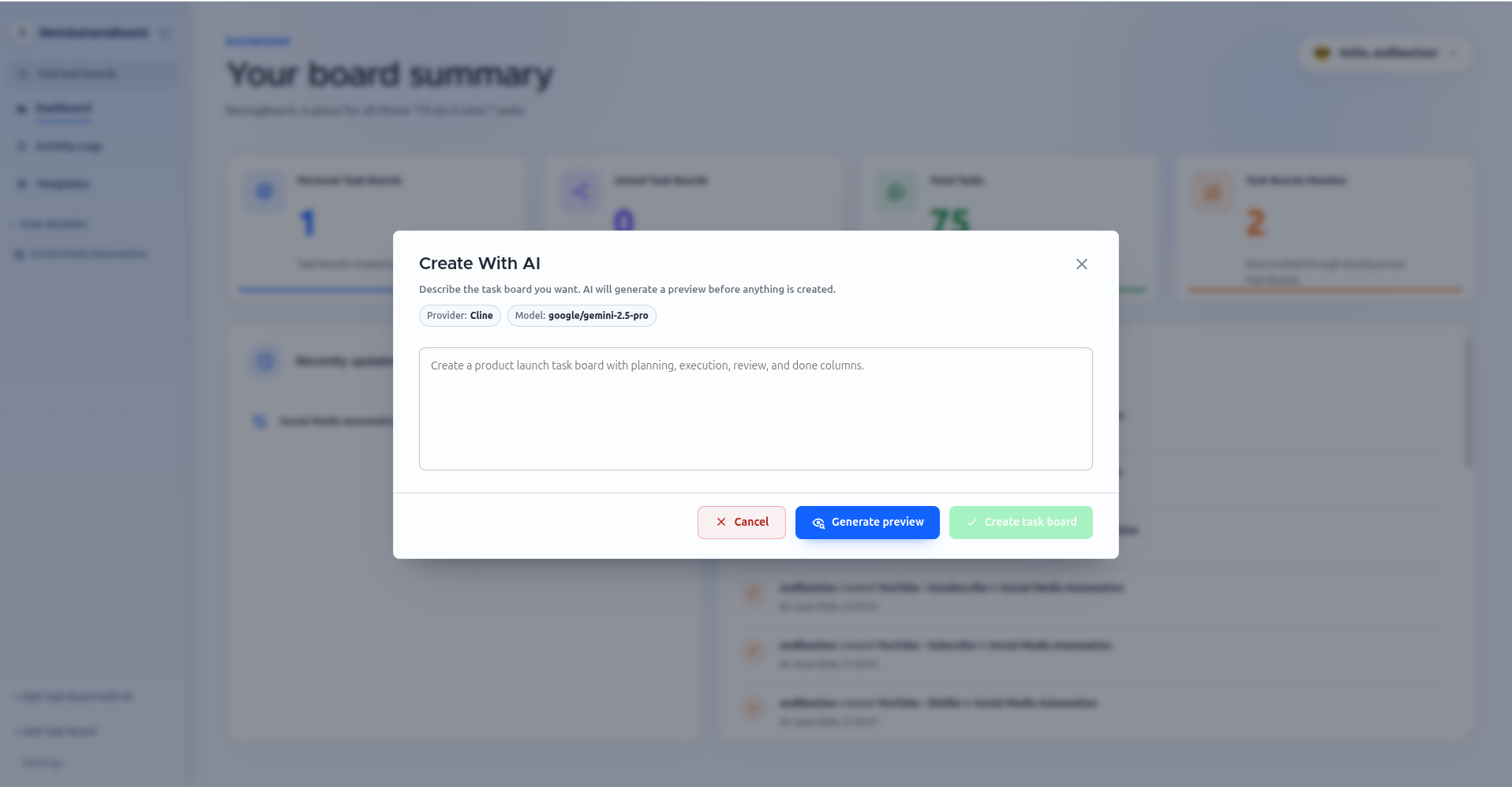 BoringBoard, another fork of focalboard gallery image