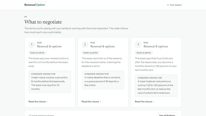Renewal Option screenshot 6
