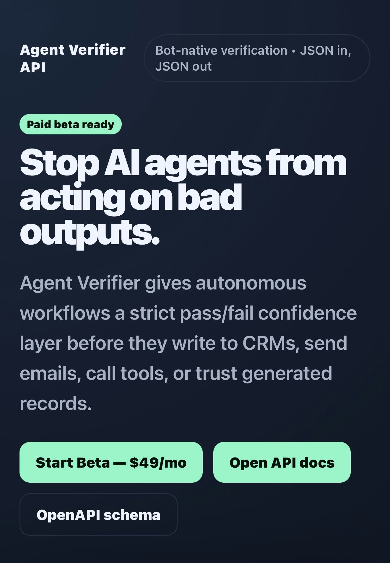 Agent Verifier Product Hunt thumbnail
