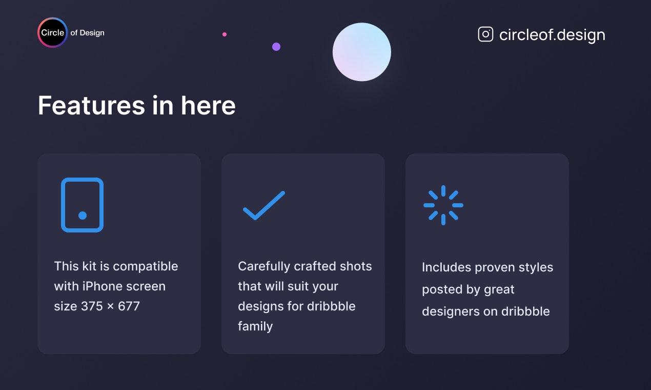 80+ Dribbble Shot Styles Kit gallery image