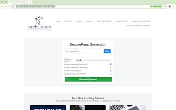 Secure Password Generator | Techdivein gallery image