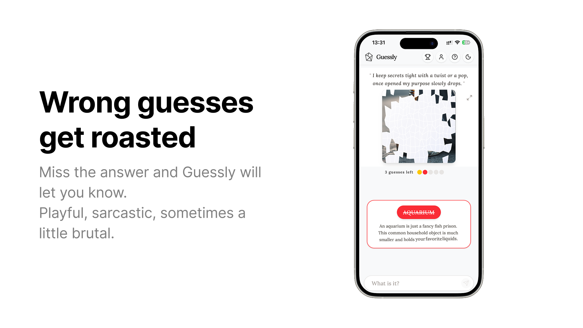 Guessly - Screenshot 3 showing product features and functionality