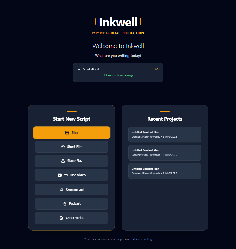 Inkwell Writing Software screenshot 1