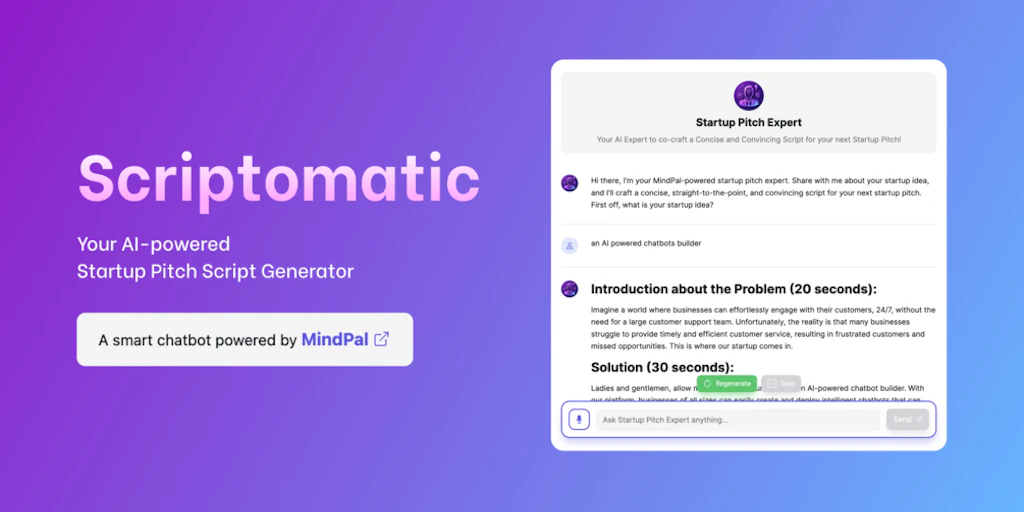 Scriptomatic: Your AI Assistant to Generate a Startup Pitch Script ...