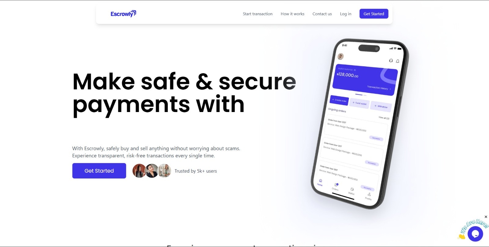 Escrowly - Main product screenshot demonstrating key features and user interface