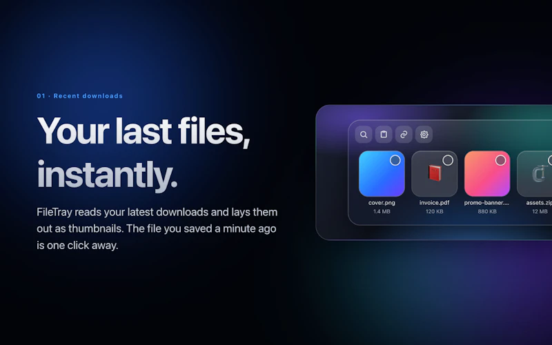 FileTray — Fast File Picker for Uploads screenshot 3