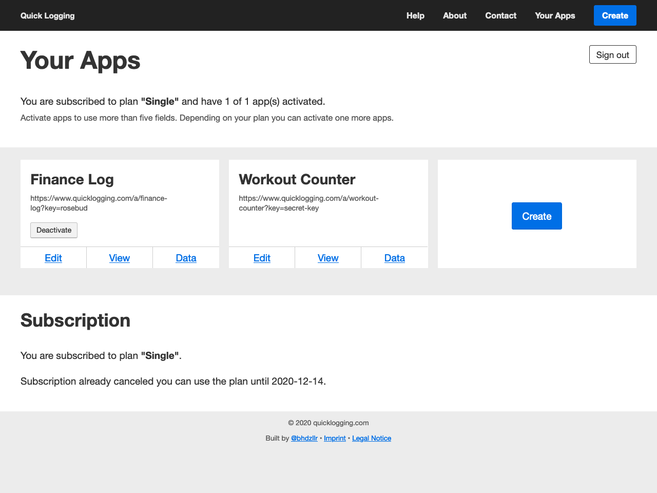 Quick Logging gallery image