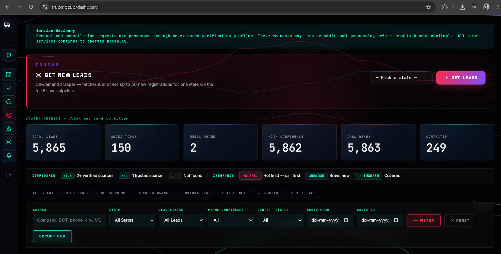 TRUCKR screenshot 1