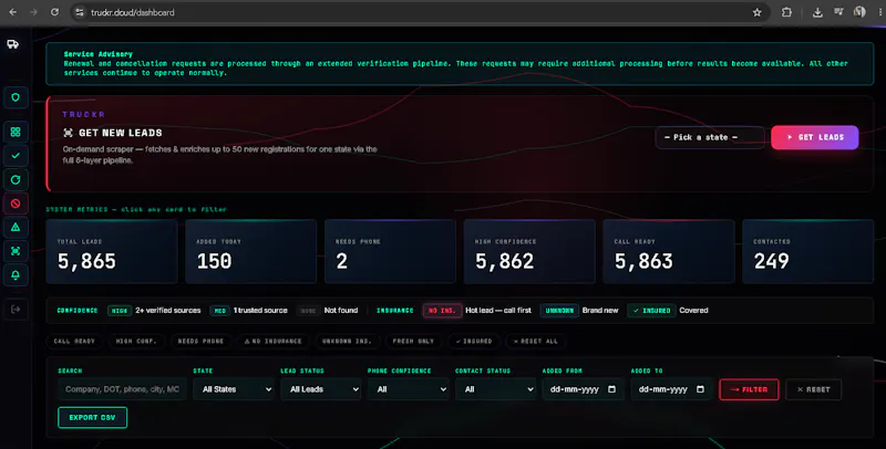 TRUCKR screenshot 1